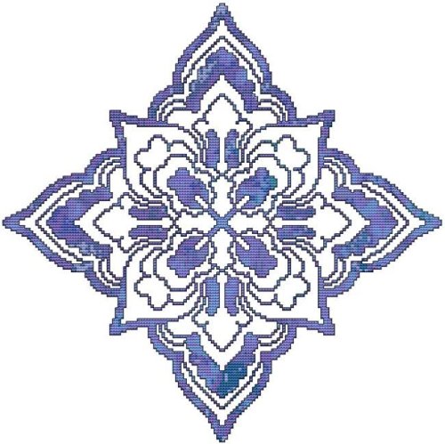 (image for) Blue Decorative Quilt Block 06